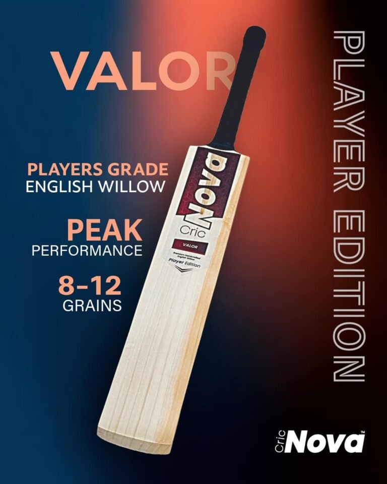 CricNova VALOR Player Edition English Willow Cricket Bat Featured